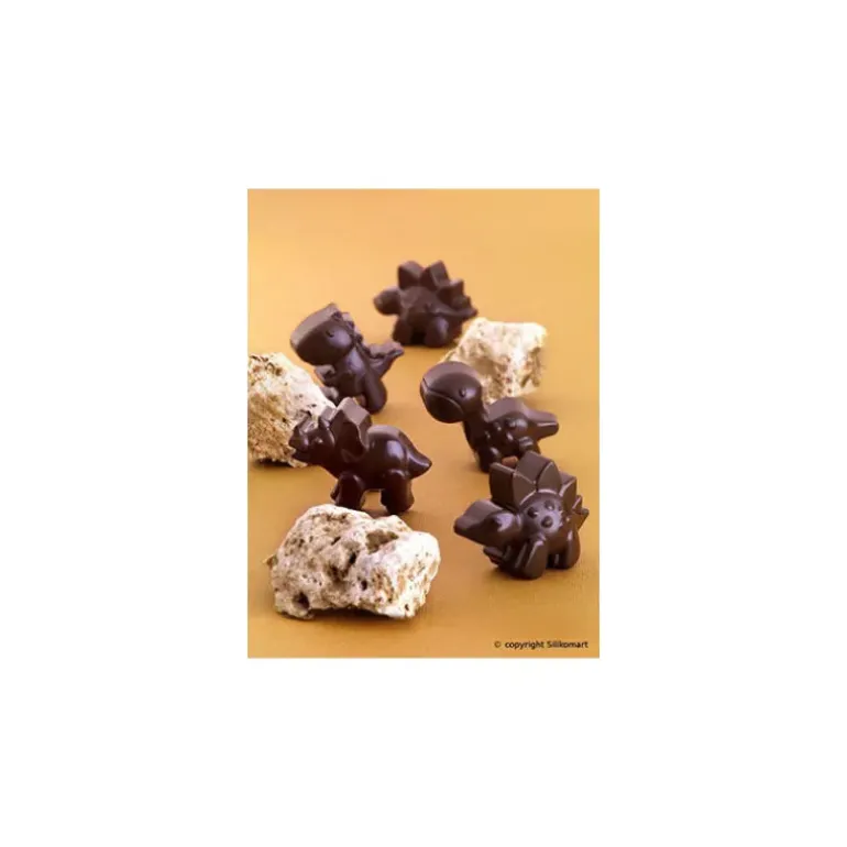 Moule à Chocolat 12 Dinosaures Easy Choc - Silicone Spécial Chocolat