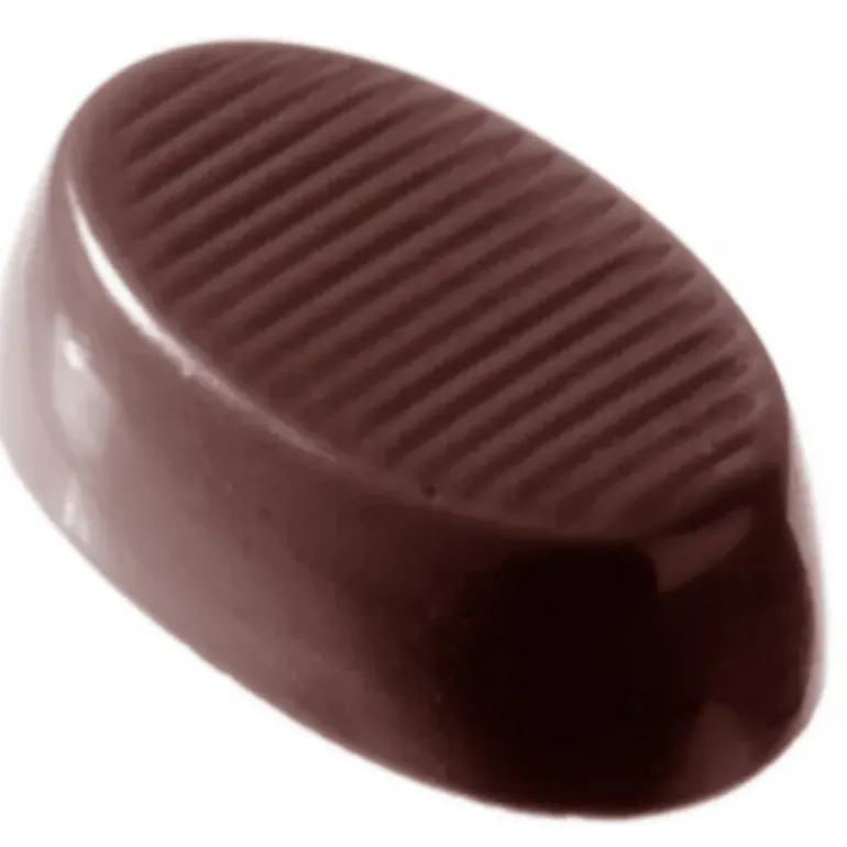 Moule à chocolat Ovales Striés (x32) Chocolate World