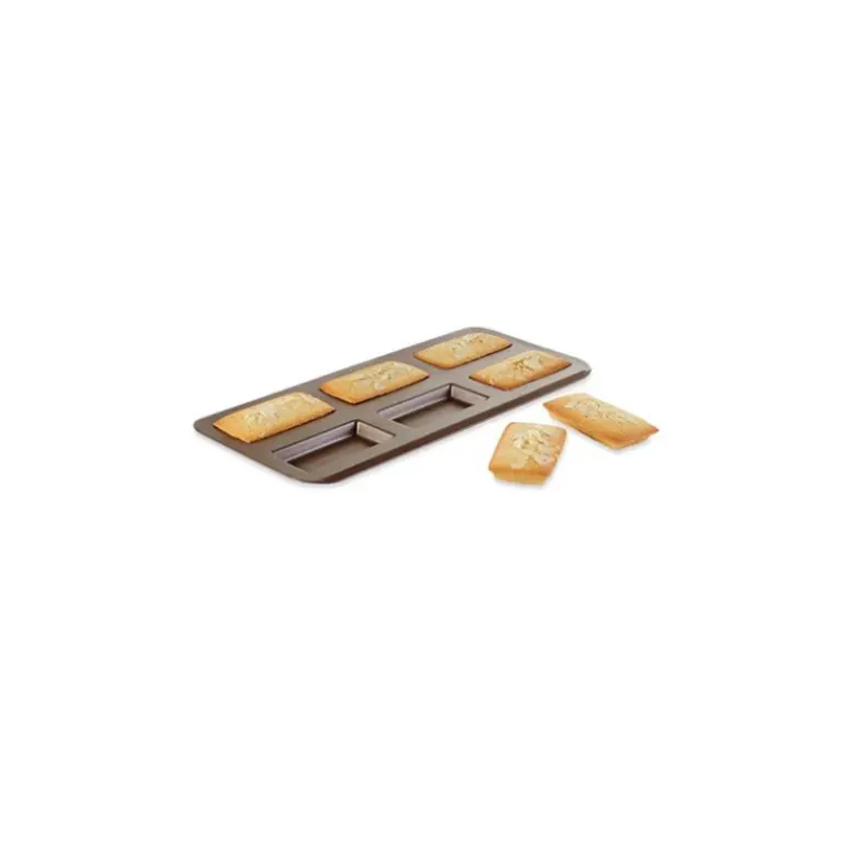 Moule à Financier 6 empreintes 9,8 x 4,8 cm Anti-adhérent Gobel