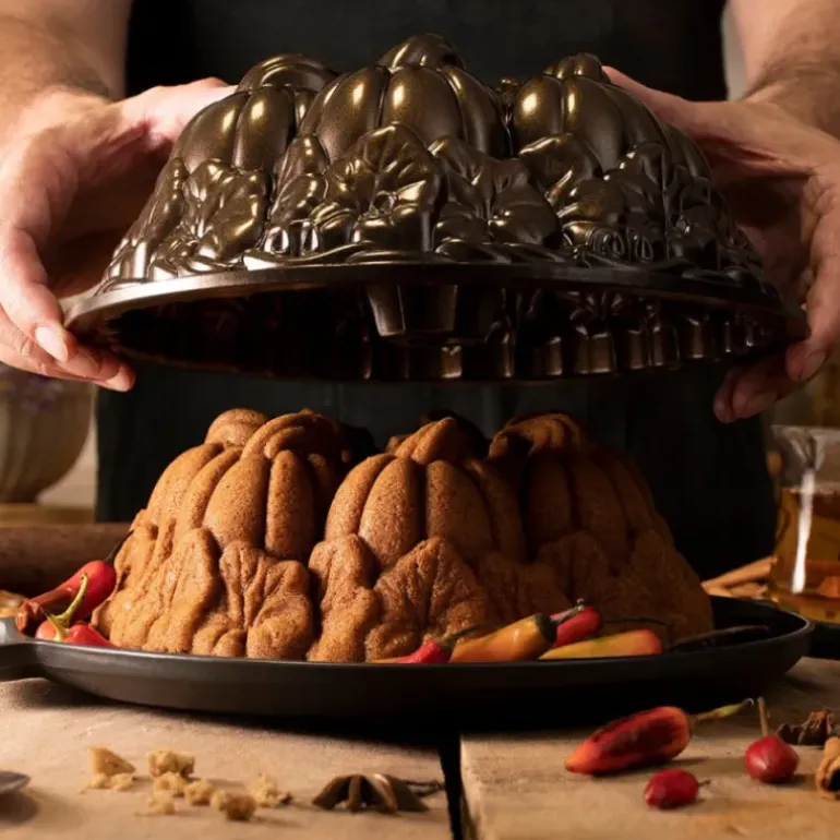 Moule à Gâteau Bundt Citrouille Bronze Nordic Ware