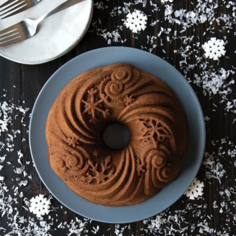 Moule à Gâteau Bundt Let It Snow Silver Nordic Ware