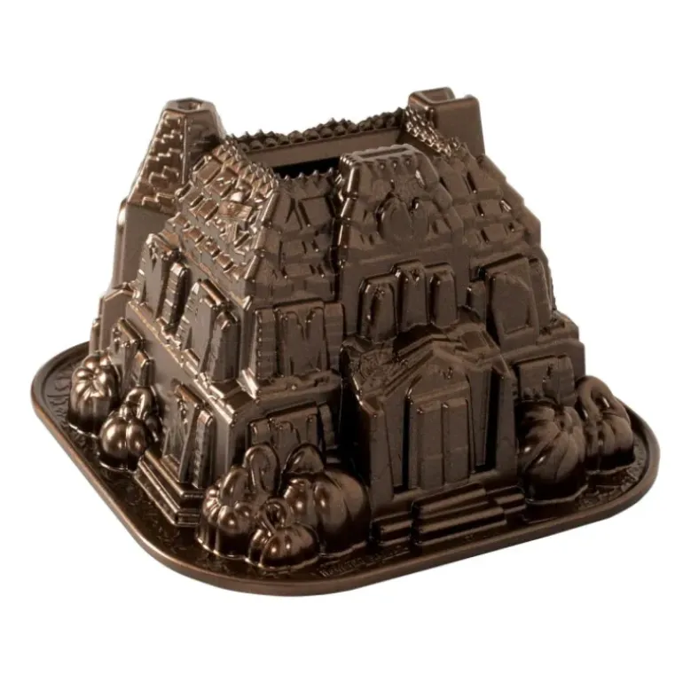 Moule à Gâteau Bundt Maison Hantée Bronze Nordic Ware