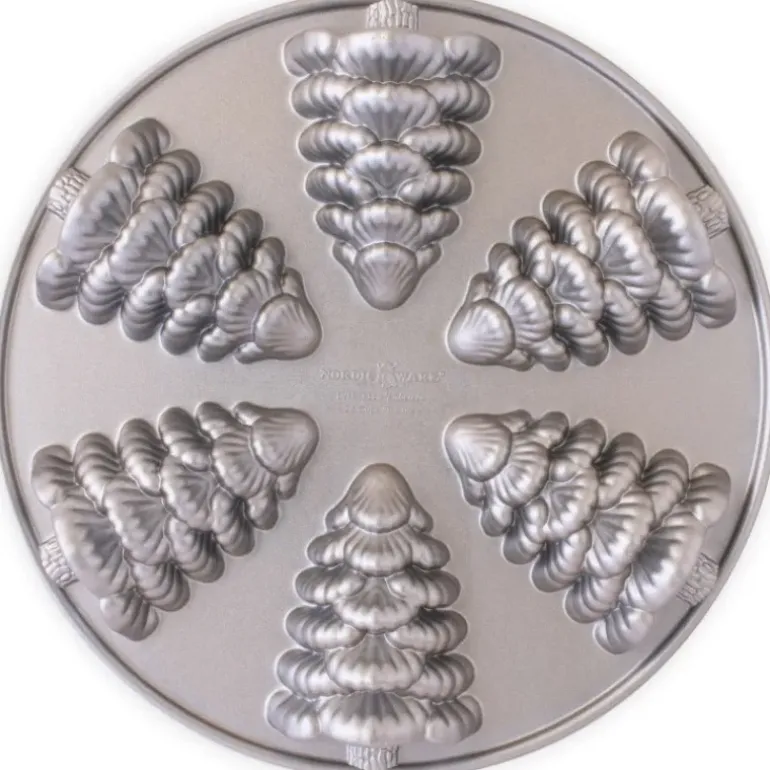Moule à Gâteaux Sapins (x6) Silver Nordic Ware