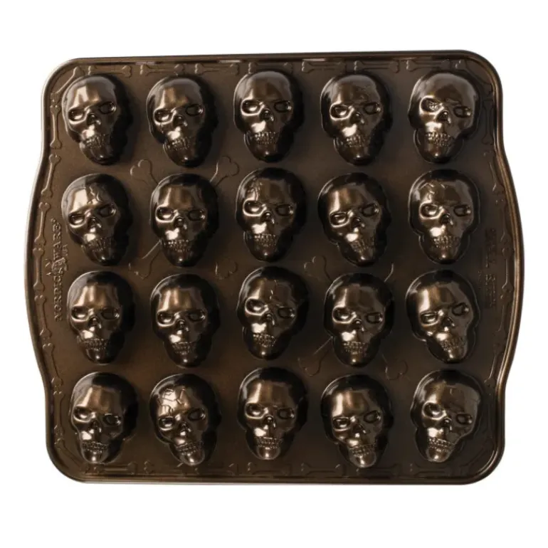 Moule à Gâteaux Têtes de Mort (x20) Bronze Nordic Ware