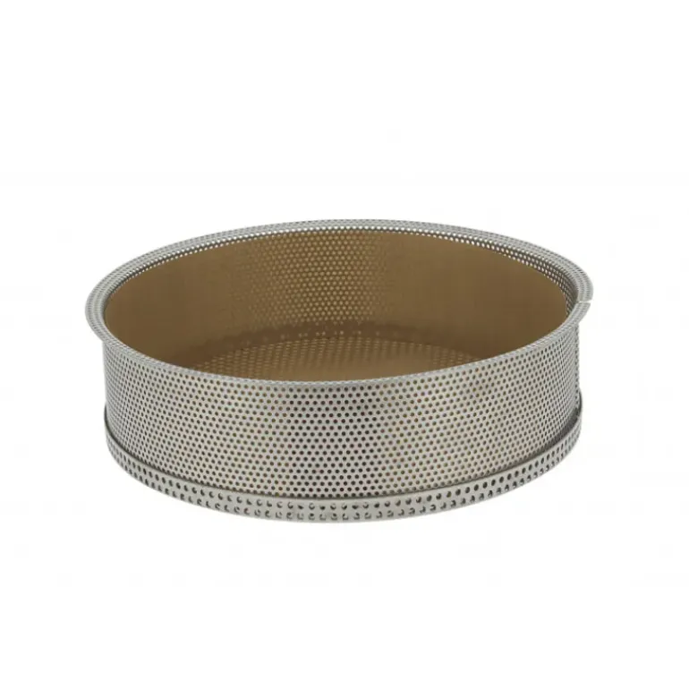 Moule à Manqué Rond Inox Perforé Amovible Ø 24 cm x H 6,5 cm De Buyer
