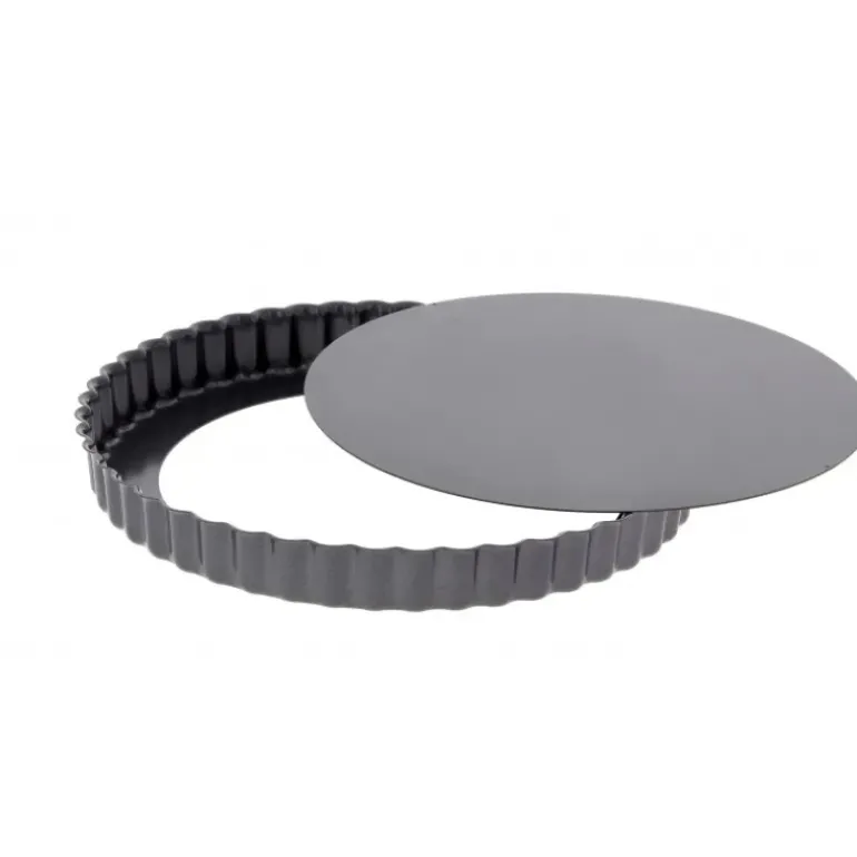 Moule Anti Adhésif Tarte Cannelée Fond Amovible Ø 20 cm x H 2 cm De Buyer