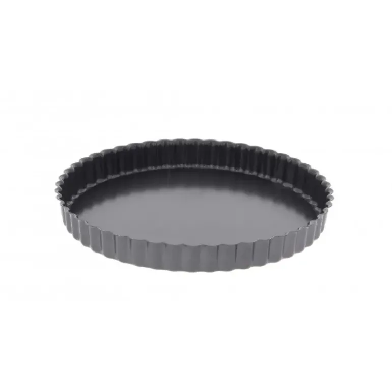 Moule Anti Adhésif Tarte Cannelée Droite Ø 24 cm x H 2,8 cm De Buyer