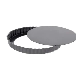 Moule Anti Adhésif Tarte Cannelée Fond Amovible Ø 28 cm x H 3 cm De Buyer