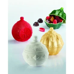 Moule Chocolat Boules de Noël Ø 10 x H 12 cm (x3) Pavoni