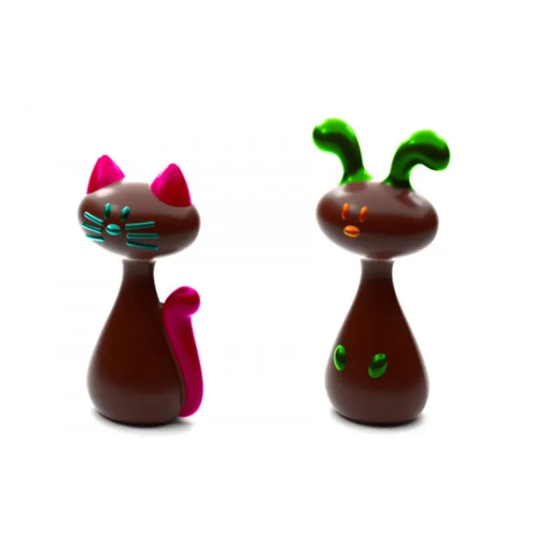 Moule Chocolat Chat et Lapin de Pâques (x4)