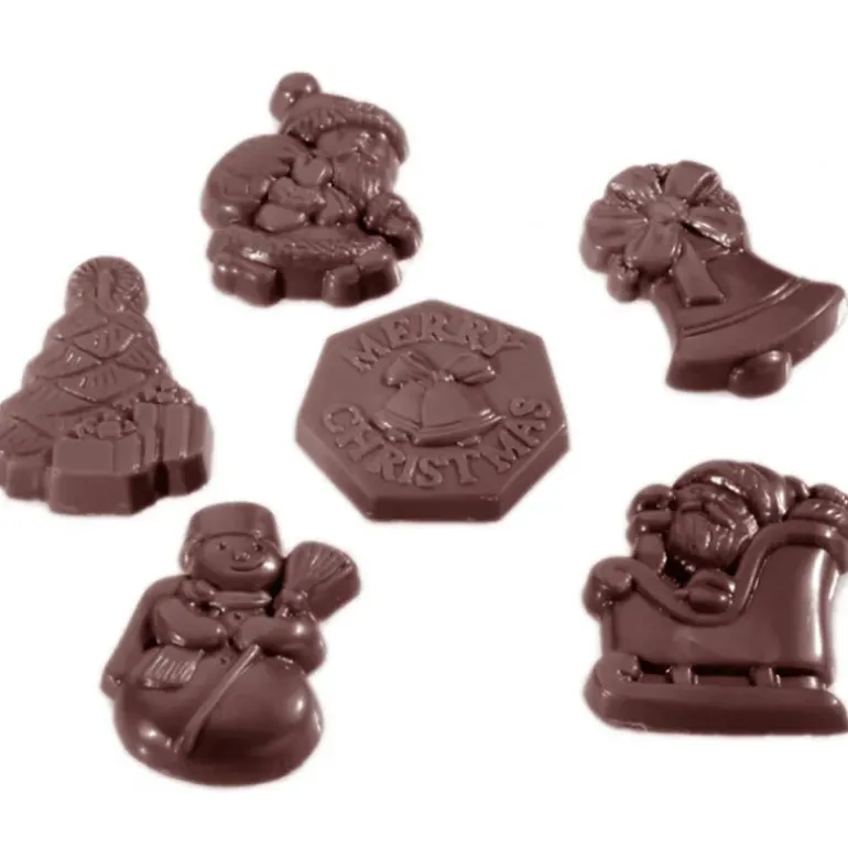 Moule Chocolat Figurines de Noël (x18) Chocolate World