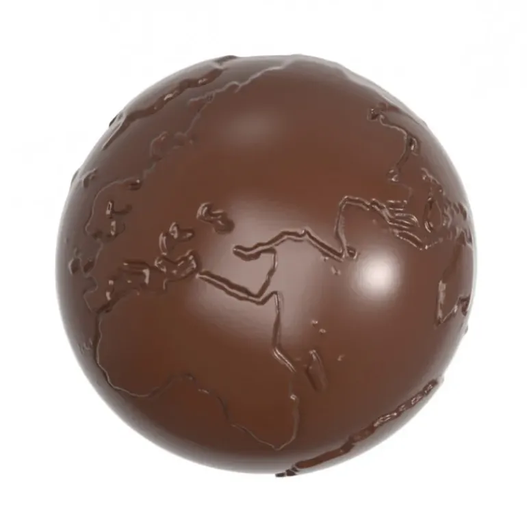 Moule Chocolat Globe Terrestre Ø 50 mm (x8) Chocolate World