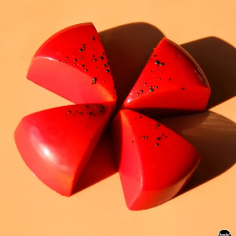 Moule Chocolat Quartier de Gâteau 3,4 x 2,9 cm (x24) Chocolat Form