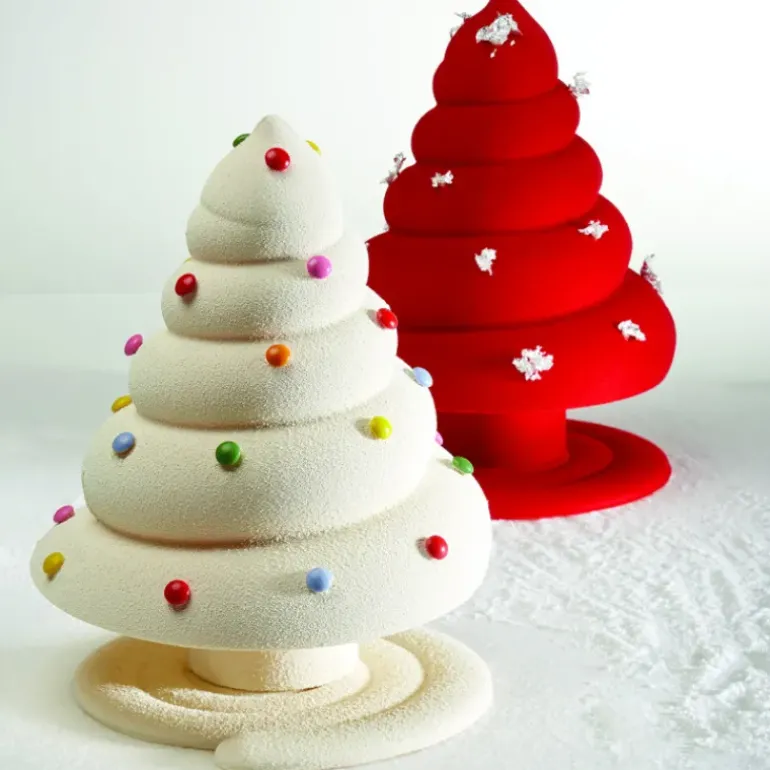 Moule Chocolat Sapin de Noël Spiral Ø 16 x H 21 cm (x2) Pavoni