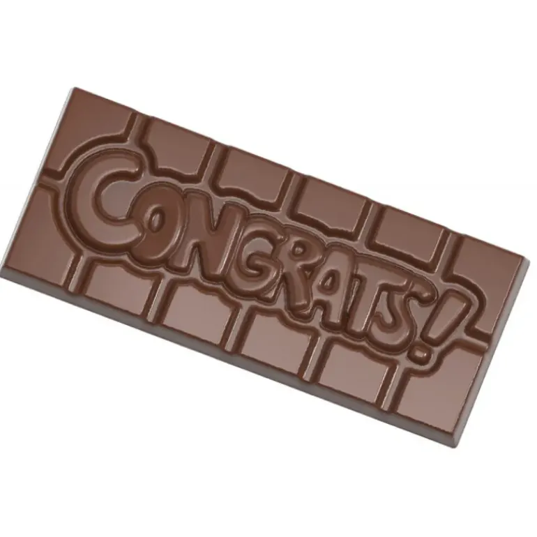 Moule Chocolat Tablette Congrats (x4) Chocolate World