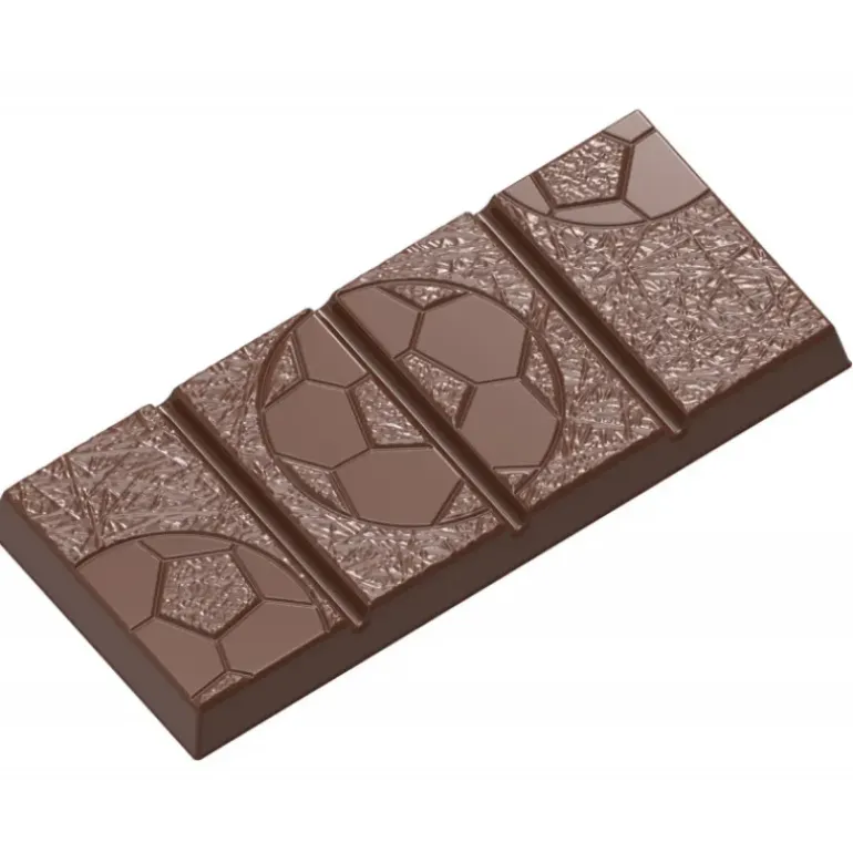 Moule Chocolat Tablette Football 11,4 x 5 cm x H 0,95 cm (x4) Chocolate World