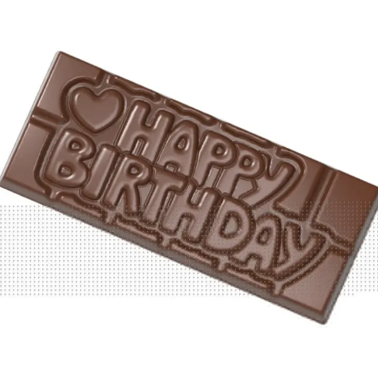 Moule Chocolat Tablette Happy Birthday (x4) Chocolate World