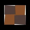 Moule Embout de Bûche Carré 9005 Damier 8,8 x 8 cm (x6)