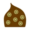 Moule Embout de bûche Flocons de Neige 80 x 87 mm Mallard Ferrière