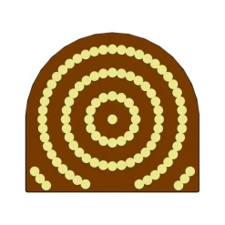 Moule Embout de bûche Perles 78 x 85 mm Mallard Ferrière