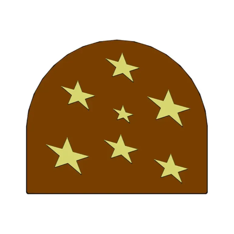 Moule Embout de bûche Petites Etoiles 80 x 68 mm Mallard Ferrière