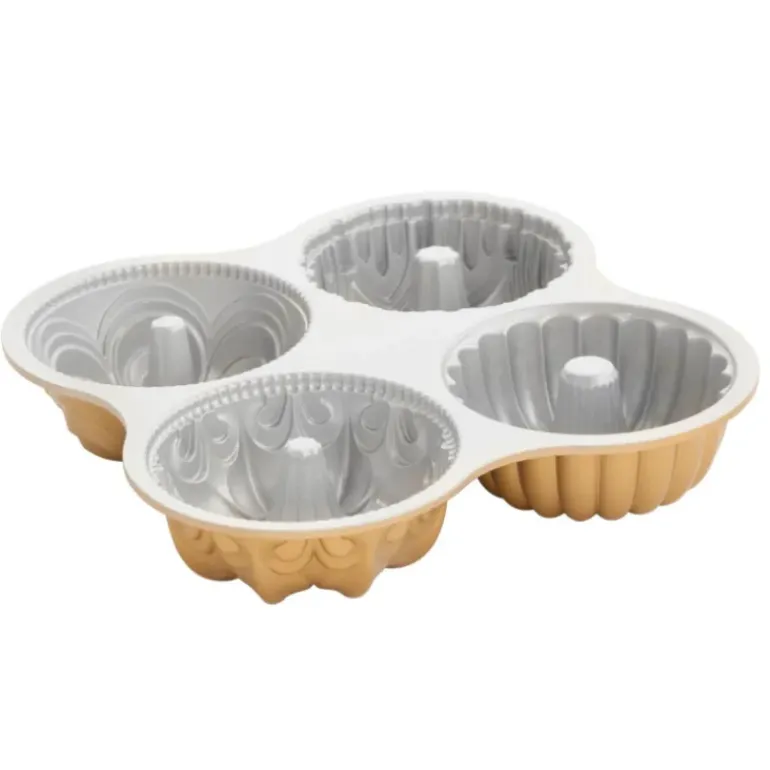 Moule Mini Bundt Assortis (x4) Gold Nordic Ware