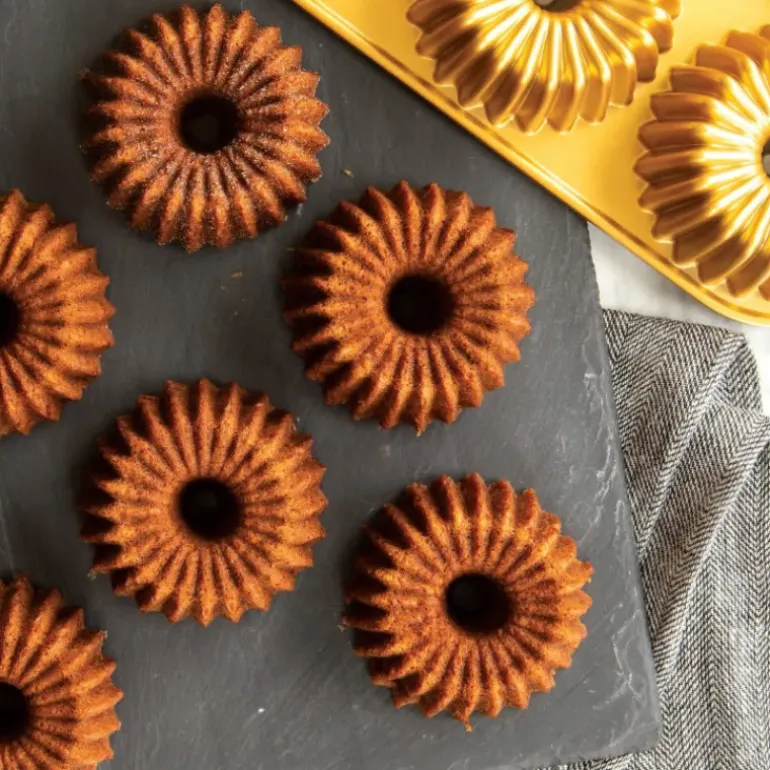 Moule Mini Bundt Brilliance (x6) Gold Nordic Ware