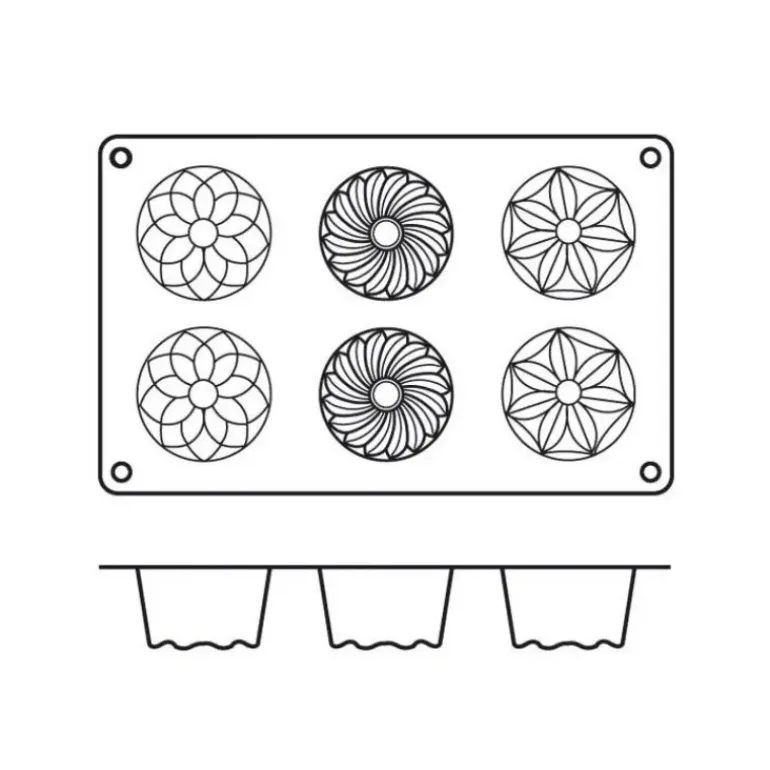 Moule mini kougloffs assortis professionnel en silicone