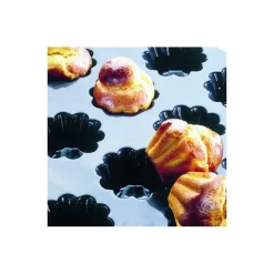 Moule Silicone 24 Brioches Lisses 8 cm x H 1,5 cm Flexipan