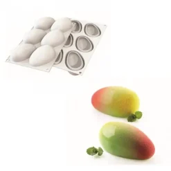 Moule Silicone 6 Mangues 9,3 x 5,7 cm 130ml SilikoMart Professional
