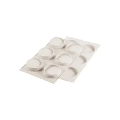 Moule Silicone 6 Tartelettes Glam Ø 8 cm Silikomart 3D Design