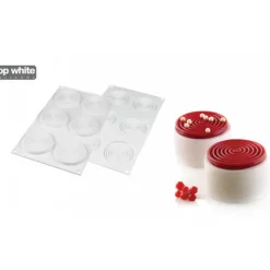 Moule Silicone 6 Tourbillons 28ml Moyen Modèle Silikomart Professional