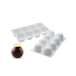 Moule Silicone 8 Truffes Ø 6,2 cm Silikomart Professional