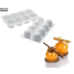 Moule Silicone 8 Truffes Ø 5,2 cm Silikomart Professional