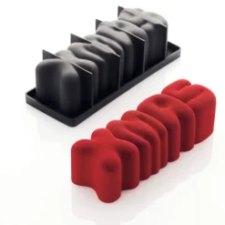 Moule Silicone Bûche Xmas 25 x 8 cm x H 7,5 cm Pavoni