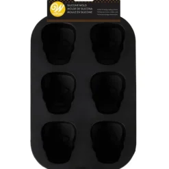 Moule Silicone Crâne Halloween 6 Empreintes Wilton
