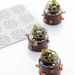 Moule Silicone Décor Cercles Ø 5 x H 0,2 cm (x15) Pavoni