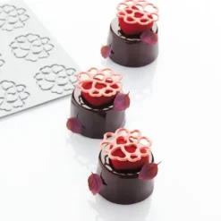 Moule Silicone Décor Cœur Ø 5 x H 0,2 cm (x15) Pavoni