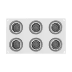 Moule Silicone Givré Ø 6 x H 4,5 cm (x6) Silikomart