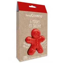 Moule Silicone Individuel Bonhomme 10,5 cm (x6) Scrapcooking