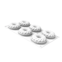 Moule Silicone Kaleido Ø 7,5 x H 2,5 cm (x6) Silikomart