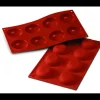 Moule Silicone Pomponnettes 6 cm x H 2 cm (x8) Silikomart