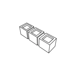 Moule Silicone Tricube 12 x 3,2 cm x H 3,2 cm (x25) Pavoflex