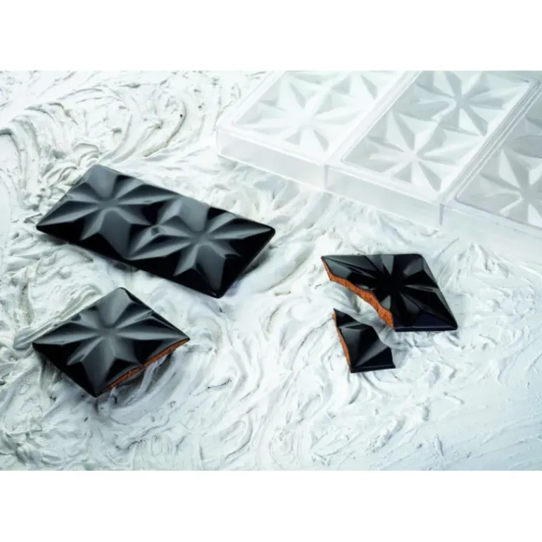 Moule Tablette Chocolat Edelweiss 15,5 x 7,7 cm x H 1 cm (x3) Pavoni