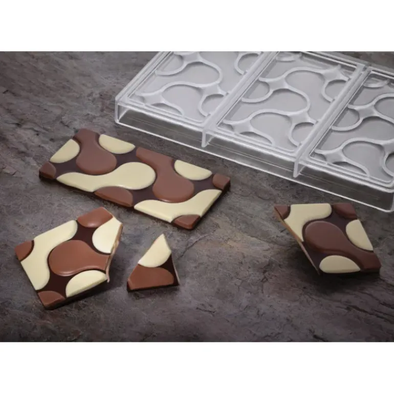 Moule Tablette Chocolat Flow 15,4 x 7,7 x H 0,8 cm (x3) Pavoni