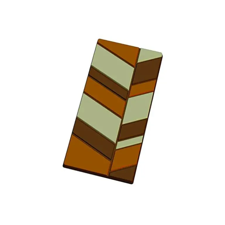 Moule Tablette de Chocolat Feuille x5