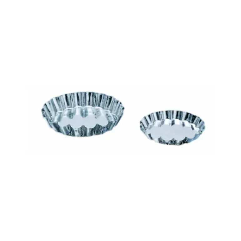 Moule Tartelette Cannelée Fer Blanc Ø 9 cm x H 1,5 cm (x12)