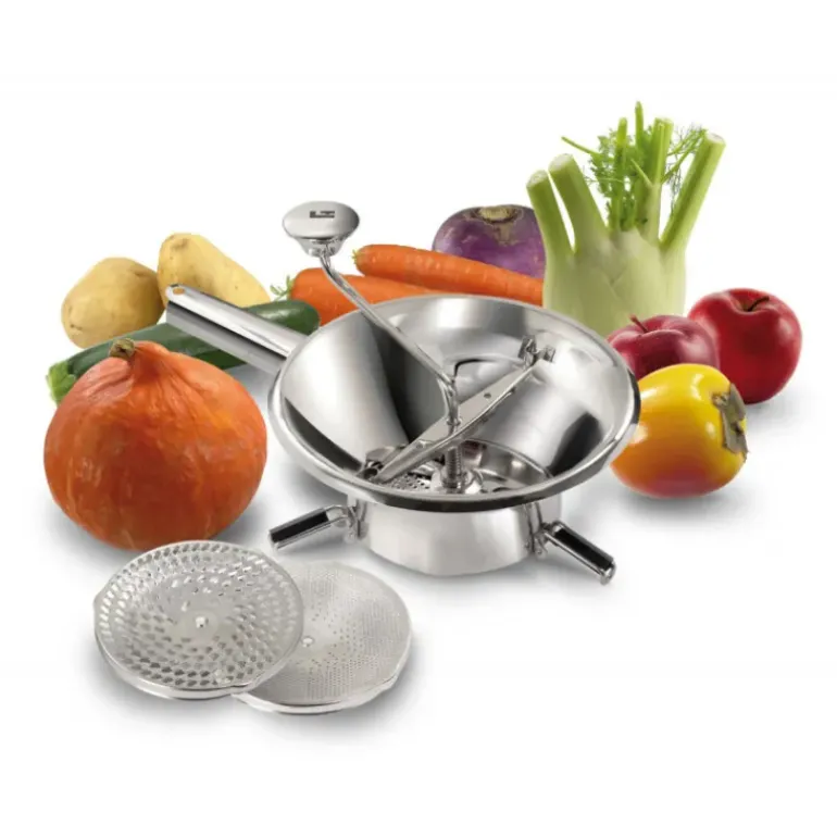 Moulin à légumes 24 cm Inox 3 grilles La Bonne Graine