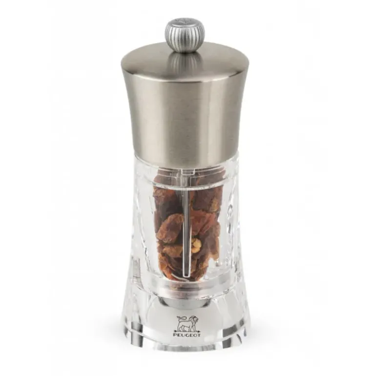Moulin à Piment Ouessant 14 cm Transparent-Inox Peugeot