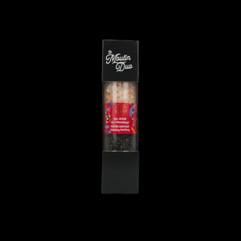 Moulin Sel Poivre 2 en 1 Sel Rose Himalaya et Poivre Sauvage Madagascar Un Jour Une Épice